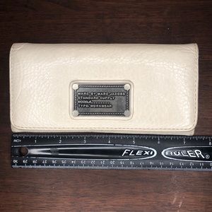 Marc by Marc Jacobs cream colored folding wallet